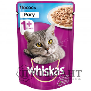 Корм для кошек Whiskas рагу с лососем 75г