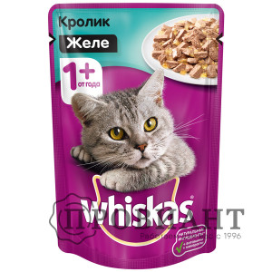 Корм для кошек Whiskas желе кролик 75г