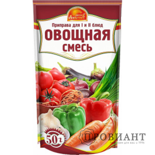 Приправа Русский аппетит смесь овощная 50г