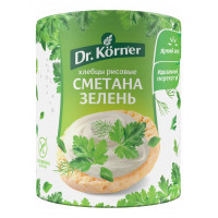 Хлебцы рисовые Dr. Korner сметана-зелень 80г