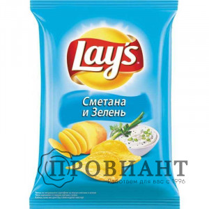 Чипсы Lays сметана и зелень 70г