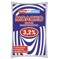 Молоко Пермь пленка 3,2% 0,9л БЗМЖ