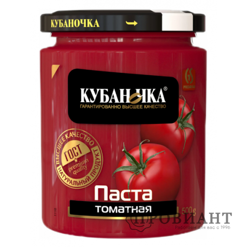Томатная паста Кубаночка 500г ст.б.