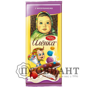 Шоколад Аленка молочный с веселинками 90г