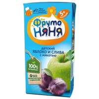 Сок ФрутоНяня яблоко и слива 0,2л