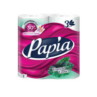 Туалетная бумага Papia тропическая экзотика 3-слойная 4 рулона
