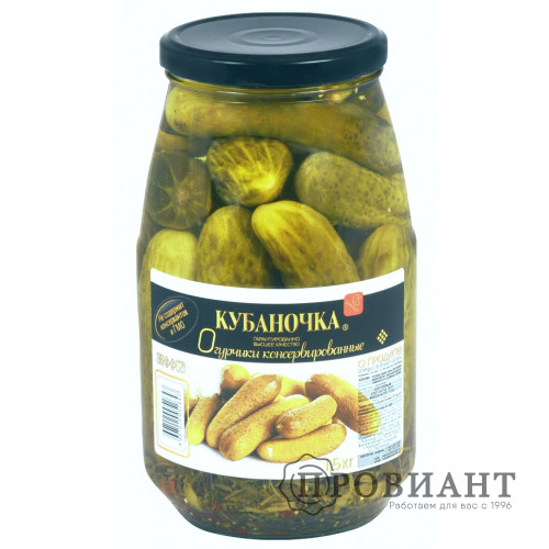 Огурцы Кубаночка консервированные 1,6кг ст.б.