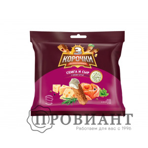Сухарики 3 корочки семга и сыр+соус тартар 60г