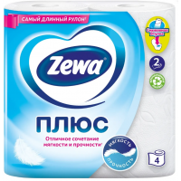 Бумага туалетная Zewa Плюс 4рулона