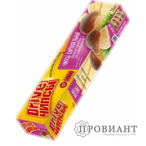 Чипсы Drive со вкусом белые грибы со сметаной 50г