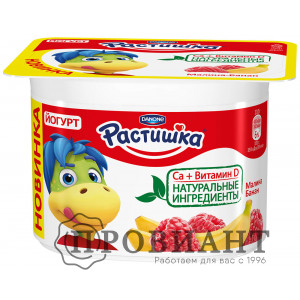 Йогурт Растишка с малиной и бананом 110г
