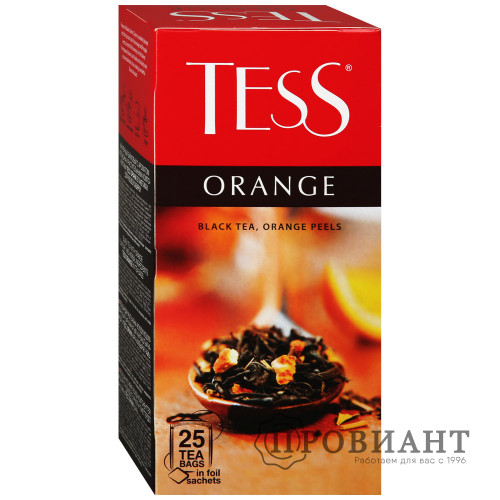Чай Tess Orange чёрный с цедрой апельсина 25п