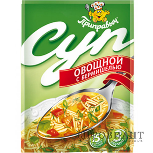 Суп Приправыч Овощной с вермишелью 60г
