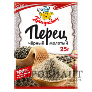 Приправа Приправыч перец чёрный молотый 25г