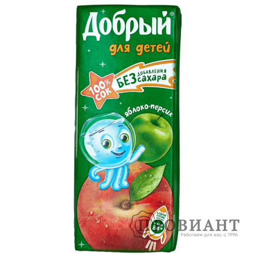 Сок Добрый яблоко-персик 0,2л