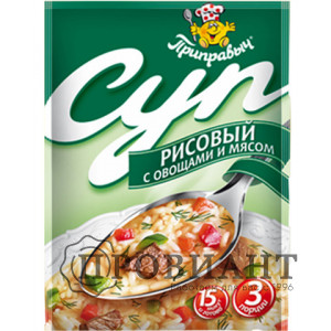 Суп Приправыч Рисовый с овощами и мясом 60г